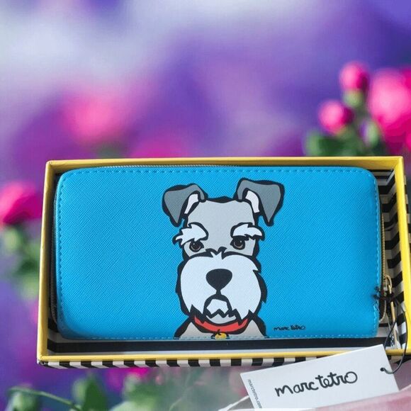 Schnauzer Zip Around Wallet by Marc Tetro New! - Picture 1 of 5